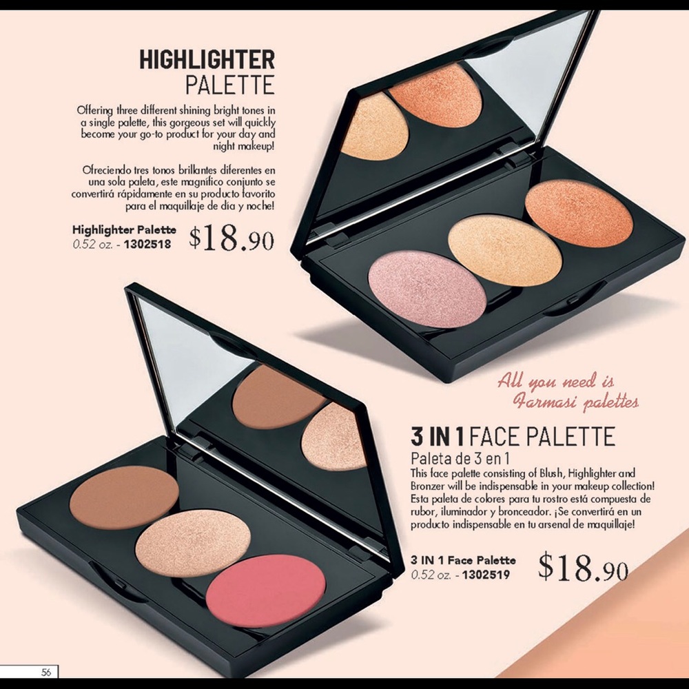 Farmasi highlighter pallet or 3 in 1 pallet